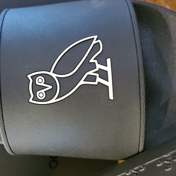 OVO OWL SLIDES - BLACK WITH WHITE OWL Men's Size 5 = Women's Size 7.5 BNWT - Picture 5 of 6